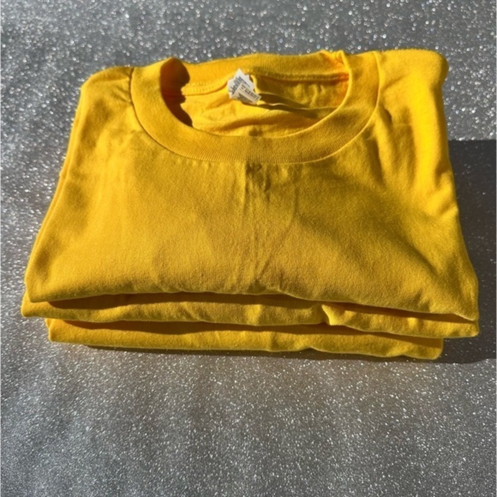 Bundle 3 alstyle DIY cotton t-shirts‎ bright yellow sublimation, Cricut, soft
